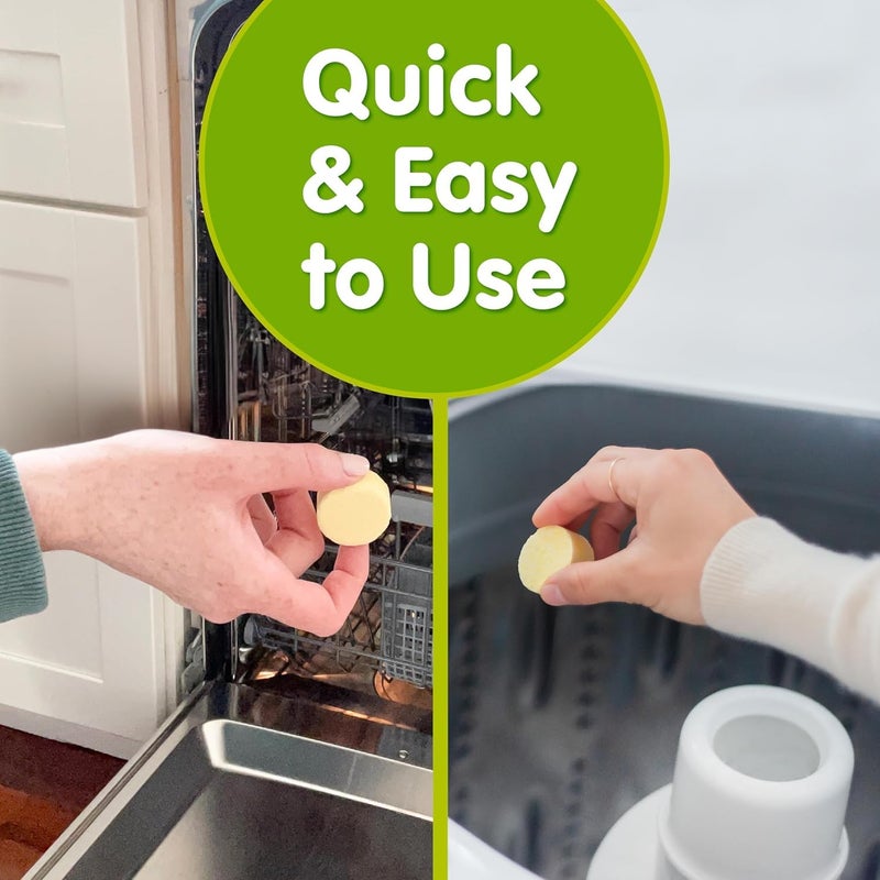 Plink Washer and Dishwasher Freshener and Cleaner, Prevents Residue, Removes Odors in Kitchen and Laundry Room Appliances, Septic-Friendly, Fresh Lemon Scent, 2 Packs of 4 Tablets - Image 4